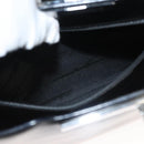 Salvatore Ferragamo Gancini Shoulder Bag Leather Black Silver Auth BA2413-20