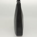 Salvatore Ferragamo Gancini Shoulder Bag Leather Black Silver Auth BA2413-4