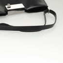 Salvatore Ferragamo Gancini Shoulder Bag Leather Black Silver Auth BA2413-7