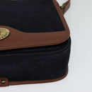 Burberrys Shoulder Bag Suede Leather Navy Auth BA2419-14