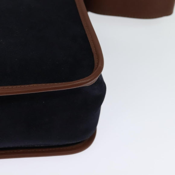 Burberrys Shoulder Bag Suede Leather Navy Auth BA2419