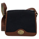 Burberrys Shoulder Bag Suede Leather Navy Auth BA2419-13