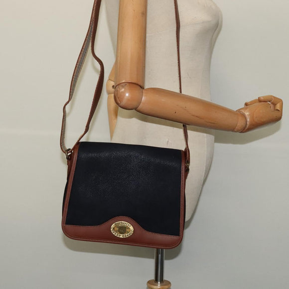 Burberrys Shoulder Bag Suede Leather Navy Auth BA2419