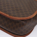 CELINE Macadam Canvas Shoulder Bag PVC Leather Brown Auth BA242-13