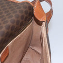 CELINE Macadam Canvas Shoulder Bag PVC Leather Brown Auth BA242-18