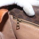 CELINE Macadam Canvas Shoulder Bag PVC Leather Brown Auth BA242-22
