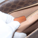 CELINE Macadam Canvas Shoulder Bag PVC Leather Brown Auth BA242-22