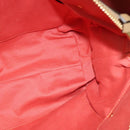 Chloe Angie Hand Bag Leather 2way Red Gold Auth BA2421-20