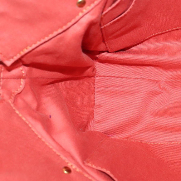 Chloe Angie Hand Bag Leather 2way Red Gold Auth BA2421