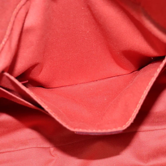 Chloe Angie Hand Bag Leather 2way Red Gold Auth BA2421