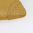 BOTTEGA VENETA INTRECCIATO Shoulder Bag Leather Yellow Silver Auth BA2424-16
