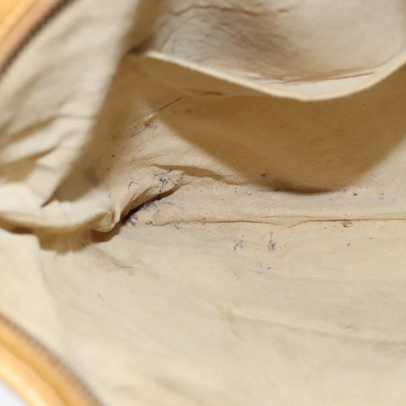 BOTTEGA VENETA INTRECCIATO Shoulder Bag Leather Yellow Silver Auth BA2424