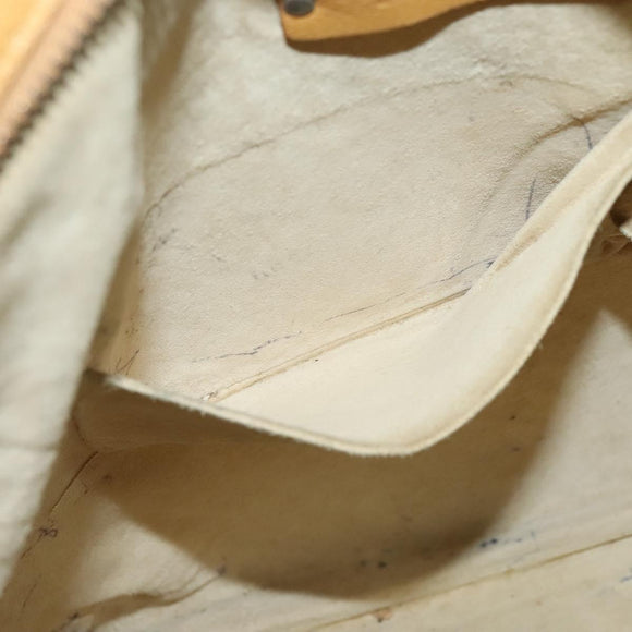 BOTTEGA VENETA INTRECCIATO Shoulder Bag Leather Yellow Silver Auth BA2424