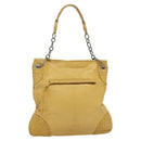 BOTTEGA VENETA INTRECCIATO Shoulder Bag Leather Yellow Silver Auth BA2424-1
