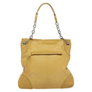 BOTTEGA VENETA INTRECCIATO Shoulder Bag Leather Yellow Silver Auth BA2424-13
