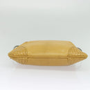 BOTTEGA VENETA INTRECCIATO Shoulder Bag Leather Yellow Silver Auth BA2424-5
