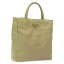 PRADA Hand Bag Nylon Beige Auth BA2425-1