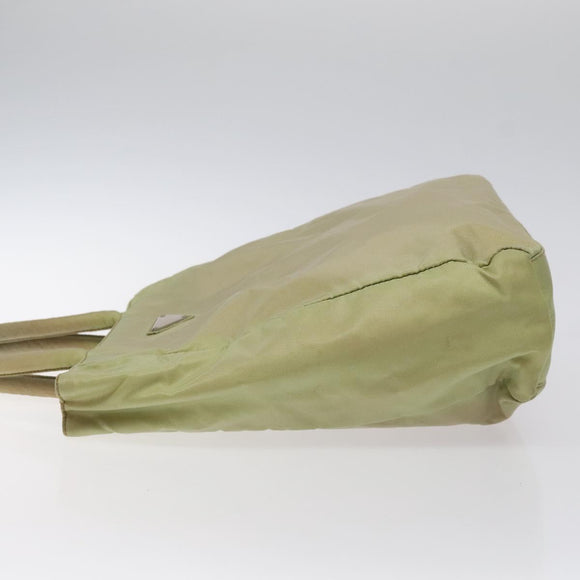 PRADA Hand Bag Nylon Beige Auth BA2425