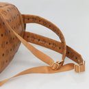 MCM Logogram Vicetos Backpack PVC Leather Brown Gold Auth BA2428-15