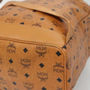 MCM Logogram Vicetos Backpack PVC Leather Brown Gold Auth BA2428-17