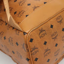MCM Logogram Vicetos Backpack PVC Leather Brown Gold Auth BA2428-18
