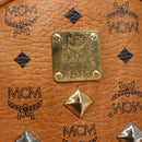 MCM Logogram Vicetos Backpack PVC Leather Brown Gold Auth BA2428-11