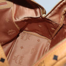 MCM Logogram Vicetos Backpack PVC Leather Brown Gold Auth BA2428-21