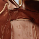 MCM Logogram Vicetos Backpack PVC Leather Brown Gold Auth BA2428-22