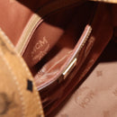 MCM Logogram Vicetos Backpack PVC Leather Brown Gold Auth BA2428-23