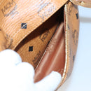 MCM Logogram Vicetos Backpack PVC Leather Brown Gold Auth BA2428-25