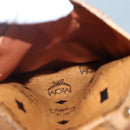 MCM Logogram Vicetos Backpack PVC Leather Brown Gold Auth BA2428-26