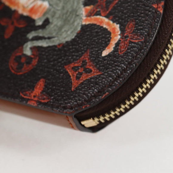 LOUIS VUITTON Catgram Chain Micro Powat Chapeau Coin Purse M63886 Auth BA2436M