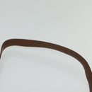 GUCCI Web Sherry Line Shoulder Bag Suede Brown Gold Auth BA2437-8