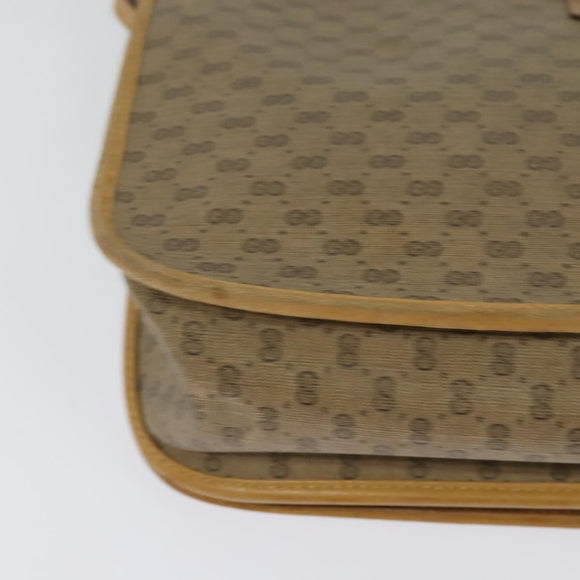 GUCCI Micro GG Supreme Shoulder Bag PVC Beige Gold 001 104 0551 Auth BA2438