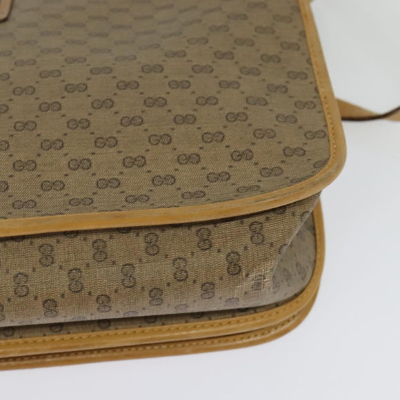 GUCCI Micro GG Supreme Shoulder Bag PVC Beige Gold 001 104 0551 Auth BA2438