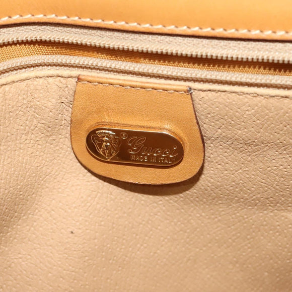 GUCCI Micro GG Supreme Shoulder Bag PVC Beige Gold 001 104 0551 Auth BA2438
