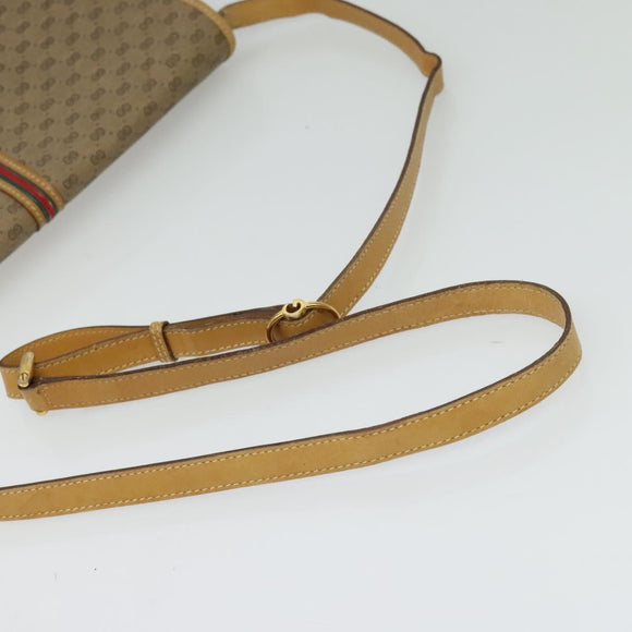 GUCCI Micro GG Supreme Shoulder Bag PVC Beige Gold 001 104 0551 Auth BA2438