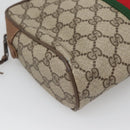 GUCCI GG Supreme Web Sherry Line Clutch Bag PVC Beige 89 01 012 Auth BA2439-16