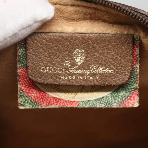 GUCCI GG Supreme Web Sherry Line Clutch Bag PVC Beige 89 01 012 Auth BA2439