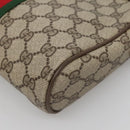 GUCCI GG Supreme Web Sherry Line Clutch Bag PVC Beige 89 01 012 Auth BA2439-7
