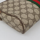 GUCCI GG Supreme Web Sherry Line Clutch Bag PVC Beige 89 01 012 Auth BA2439-14