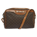 CELINE Macadam Canvas Shoulder Bag PVC Brown Gold Auth BA2444-1