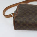 CELINE Macadam Canvas Shoulder Bag PVC Brown Gold Auth BA2444-9