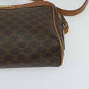 CELINE Macadam Canvas Shoulder Bag PVC Brown Gold Auth BA2444-14