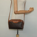 CELINE Macadam Canvas Shoulder Bag PVC Brown Gold Auth BA2444-21