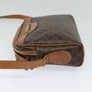 CELINE Macadam Canvas Shoulder Bag PVC Brown Gold Auth BA2444-3