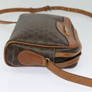 CELINE Macadam Canvas Shoulder Bag PVC Brown Gold Auth BA2444-4