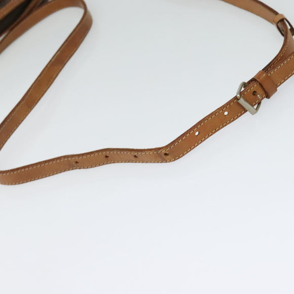 CELINE Macadam Canvas Shoulder Bag PVC Brown Gold Auth BA2444