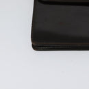 CELINE Chain Shoulder Bag Leather Brown Gold Auth BA2445-14