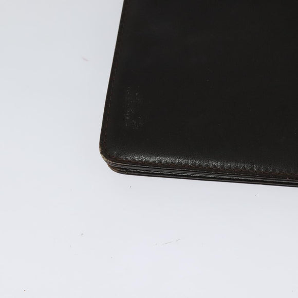 CELINE Chain Shoulder Bag Leather Brown Gold Auth BA2445